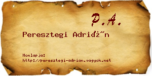 Peresztegi Adrián névjegykártya